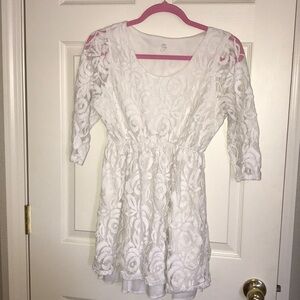 Pink Blush Maternity tunic beautiful white lace